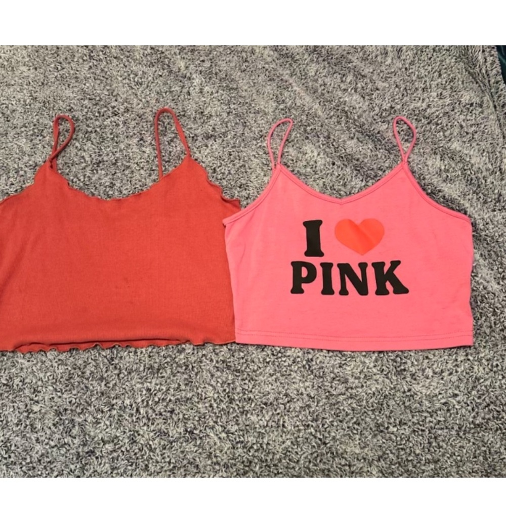 2 pink tops
